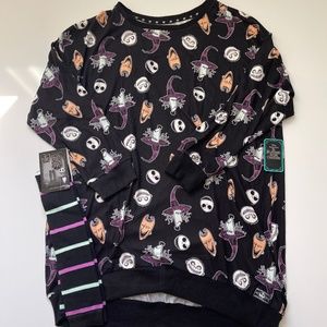 Disney's Women's Nightmare Before Christmas Sleepshirt with Socks